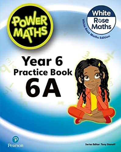 Power Maths Year 6A practice book cover with a girl reading.