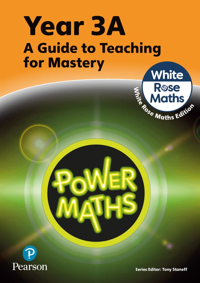 Power Maths 3A" teaching guide cover with green and blue abstract design.