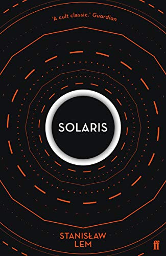 Book cover for Solaris by Stanisław Lem, featuring concentric orange lines.