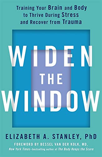 Book cover for Widen the Window by Elizabeth A. Stanley, PhD, on teal background.