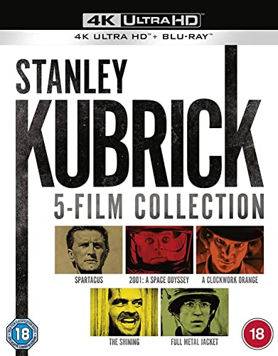 Stanley Kubrick 5-Film Collection Blu-ray case with film stills and logos.