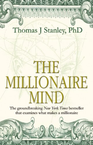 Book cover for "The Millionaire Mind" by Thomas J. Stanley, with ornate gold details.