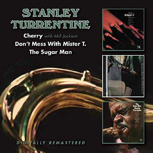 CD cover featuring Stanley Turrentine text and three album art thumbnails over a saxophone.