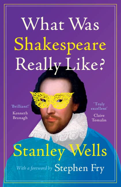 Book cover: portrait of Shakespeare with a golden mask overlay.