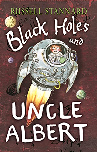 Book cover: "Black Holes and Uncle Albert" with astronaut illustration.