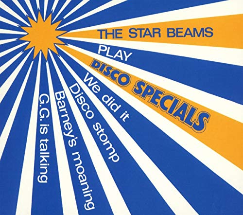 CD cover for "The Star Beams Play Disco Specials" with a sunburst design.