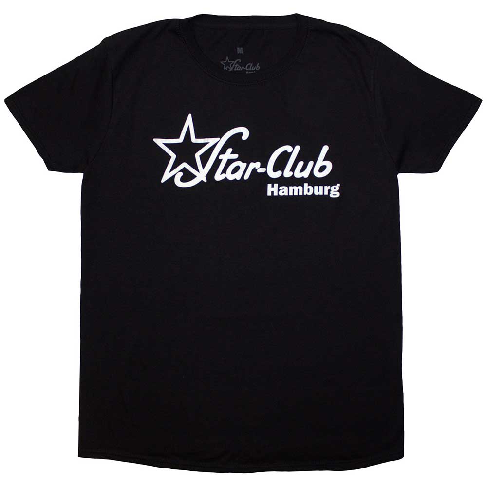 Black unisex t-shirt with white Star Club Hamburg logo, size XX-Large.
