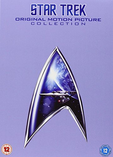 Star Trek DVD cover featuring the Enterprise spaceship within a delta shield.