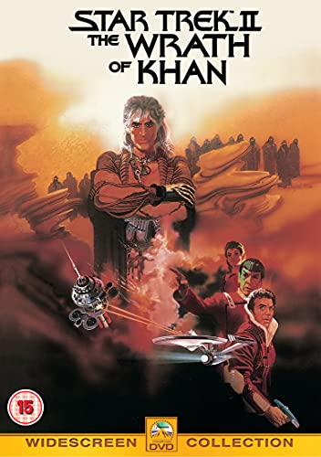DVD cover for Star Trek II: The Wrath of Khan featuring Khan and crew.