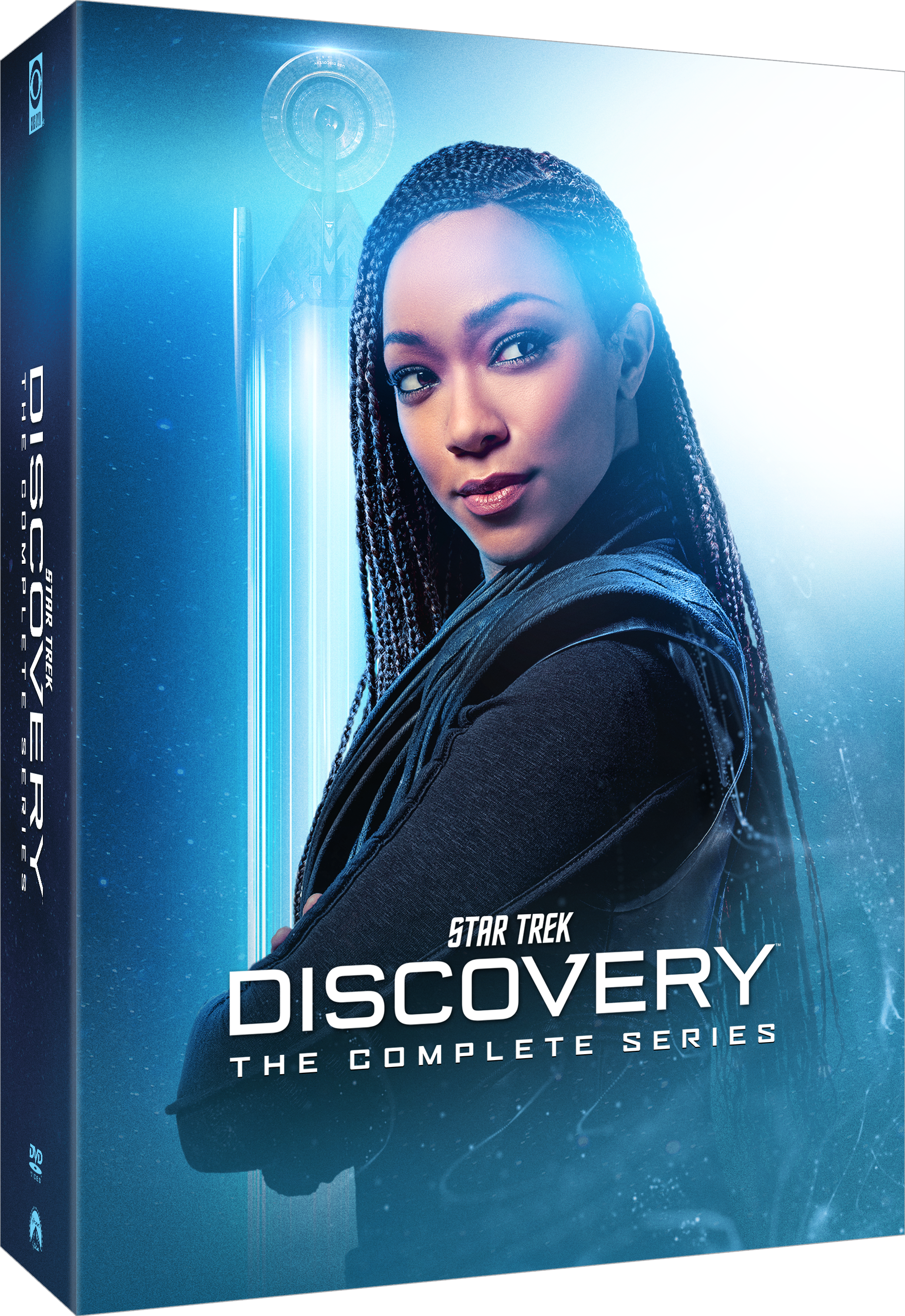 DVD cover for Star Trek: Discovery featuring a portrait of Michael Burnham.