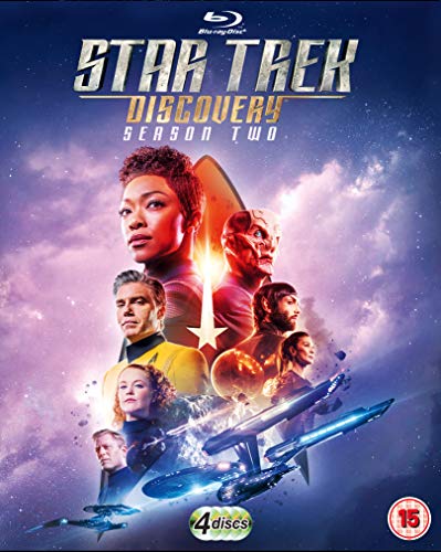 Star Trek Discovery Season 2 Blu-ray cover with character portraits and spaceships.