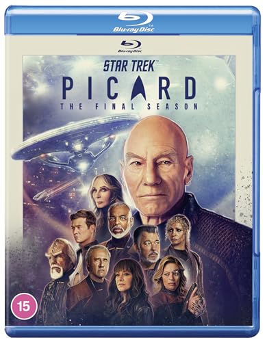 Blu-ray case cover for Star Trek Picard The Final Season featuring the main cast.