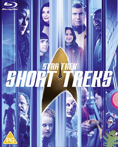 Blu-ray cover for “Star Trek: Short Treks” featuring character portraits.
