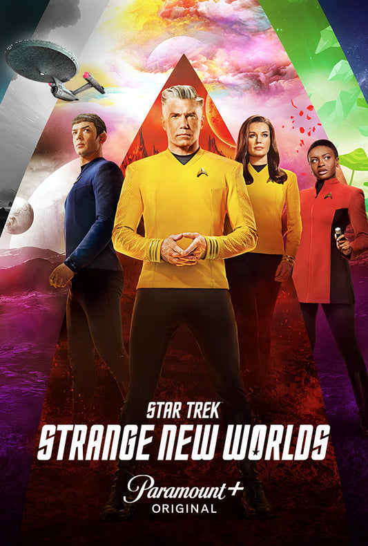 Star Trek: Strange New Worlds Season 2 Blu-ray cover with cast portraits.
