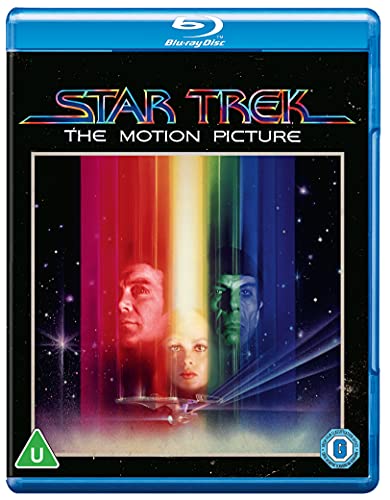 Blu-ray cover for “Star Trek: The Motion Picture” featuring Spock, Kirk, and a nebula.