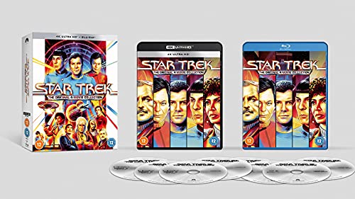 Star Trek: The Original 4 Movie Collection Blu-ray box set with discs.