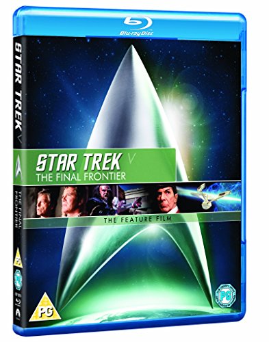 Blu-ray case for Star Trek V: The Final Frontier featuring a white starship.
