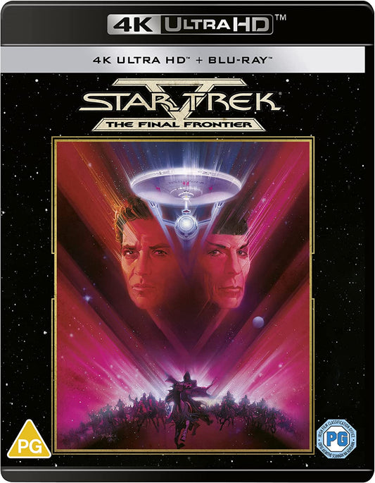 "Star Trek V: The Final Frontier" 4K Ultra HD Blu-ray case with movie cover art.