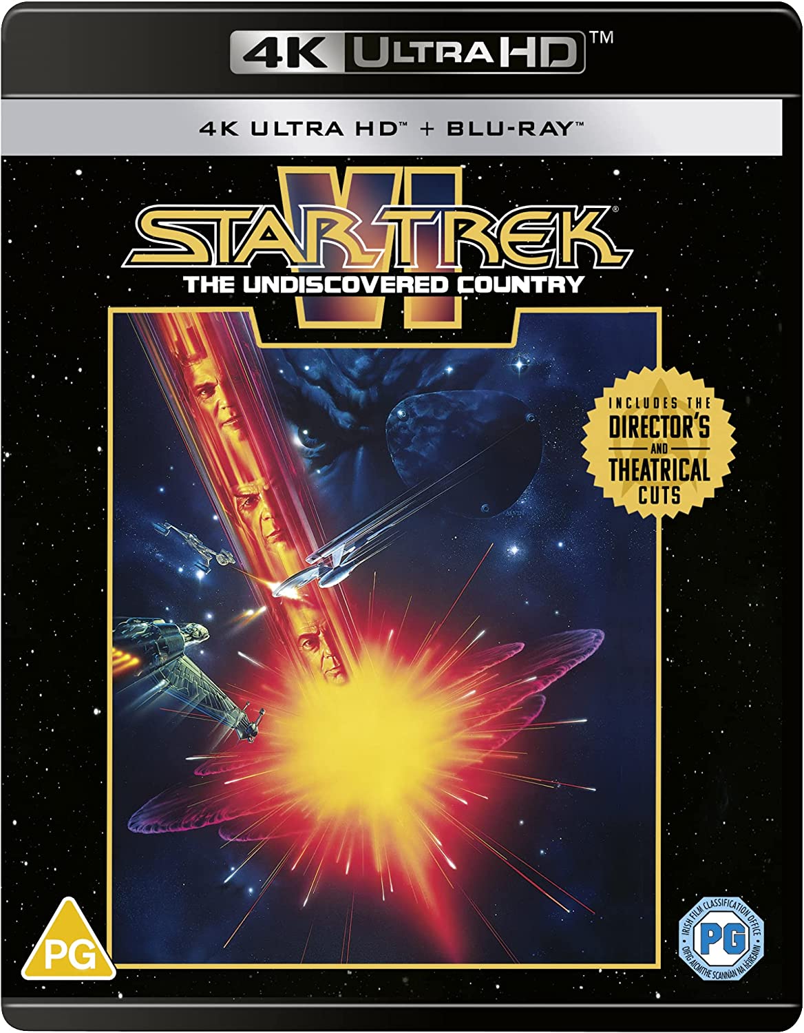 "Star Trek VI: The Undiscovered Country" 4K Ultra HD Blu-ray case with spaceship cover art.