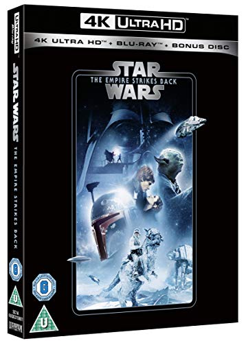 Blu-ray case for “Star Wars: The Empire Strikes Back” featuring Darth Vader.
