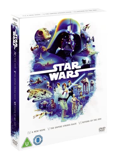 DVD box set cover for Star Wars original trilogy, featuring Darth Vader.
