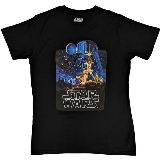 Medium Star Wars t-shirt featuring the iconic A New Hope movie poster design.
