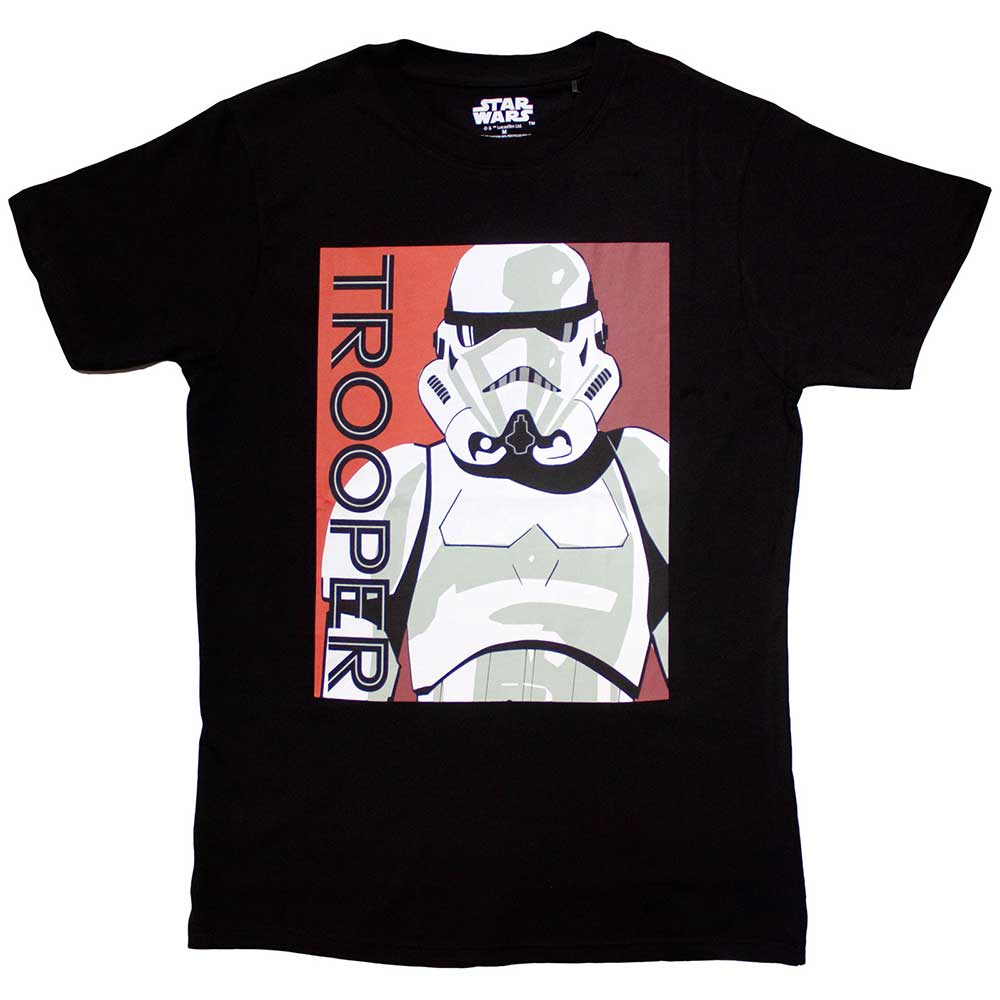Black Star Wars t-shirt featuring a Stormtrooper card design, size XX-Large.