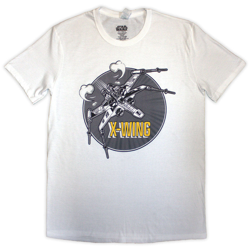 Small navy t-shirt featuring a white X-Wing starfighter graphic.