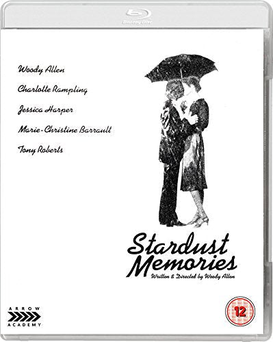 “Stardust Memories” Blu-ray cover with a couple under an umbrella.