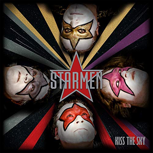 CD cover featuring four faces painted with star designs and the band name "Starmen".
