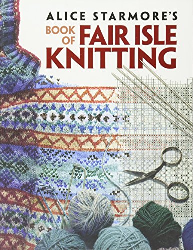 Book cover featuring colorful Fair Isle knitting, yarn, and tools.