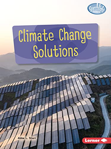Book cover showing a large solar panel farm with mountains in background.