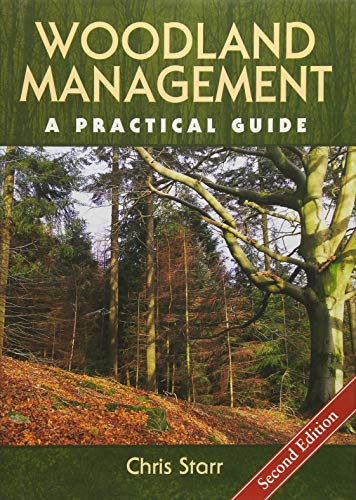 Book cover for Woodland Management: A Practical Guide, featuring a forest scene with trees.
