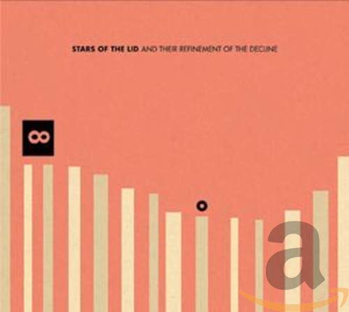 Album cover with peach background, vertical bars, an infinity symbol, and text at top.