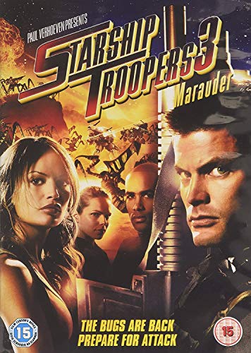 DVD cover for "Starship Troopers 3: Marauder" featuring soldiers and space battle.