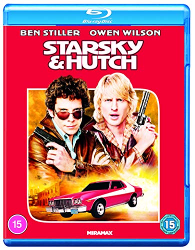 Blu-ray cover for Starsky & Hutch featuring Ben Stiller and Owen Wilson with car.