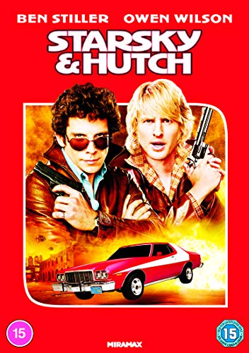 Starsky & Hutch DVD cover featuring Ben Stiller, Owen Wilson, and a red car.
