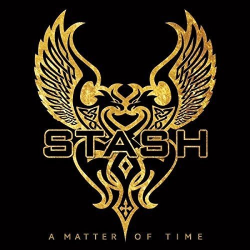Gold phoenix design with “STASH” text on a black background, vinyl record artwork.