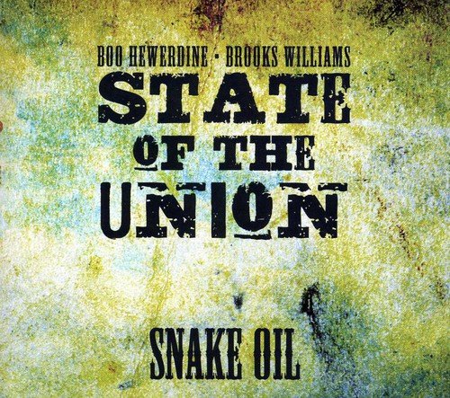"Music CD cover with 'State of the Union' and 'Snake Oil' text on grungy background."