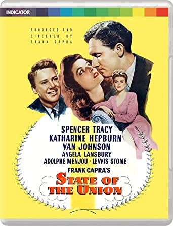 "Blu-ray case cover with yellow background and images of four actors."
