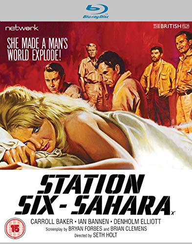 Station Six Sahara" Blu-ray cover featuring a distressed woman and group of men.