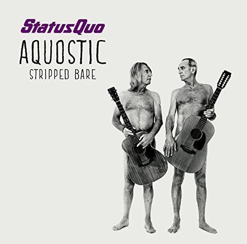 Black and white album cover featuring two shirtless musicians with guitars.