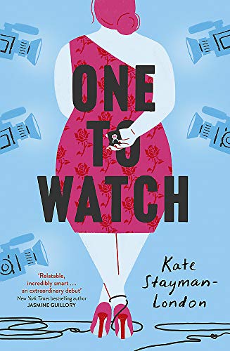 Book cover with illustration of a woman in a red dress holding a phone.