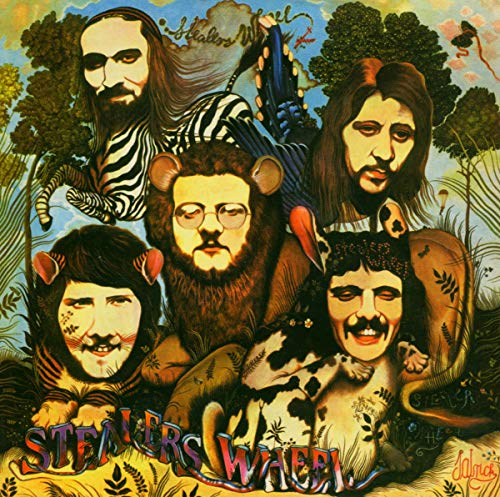 Album cover for Stealers Wheel featuring band members with animal heads.