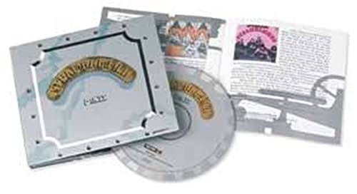 CD case open with silver disc and booklet, angled view.