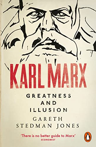 Book cover: "Karl Marx: Greatness and Illusion" with a sketched portrait.