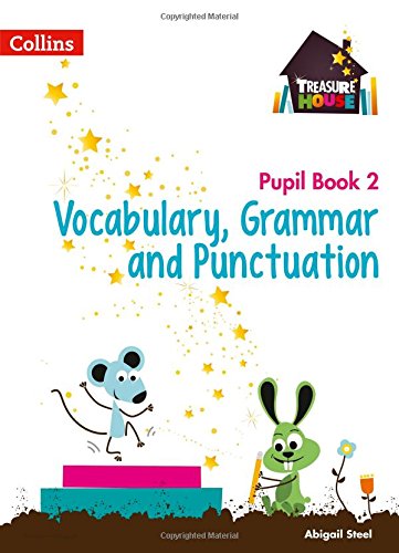 Collins "Vocabulary, Grammar and Punctuation" Year 2 pupil book cover with cartoon animals.