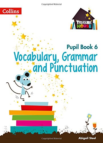 Year 6 pupil book cover: “Vocabulary, Grammar and Punctuation” with cartoon mouse.