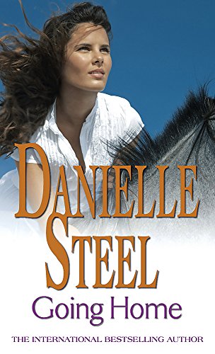 Book cover: woman with flowing hair, horse, and title "Going Home.