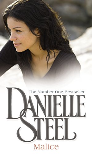Book cover: "Malice" by Danielle Steel, featuring a woman’s portrait.